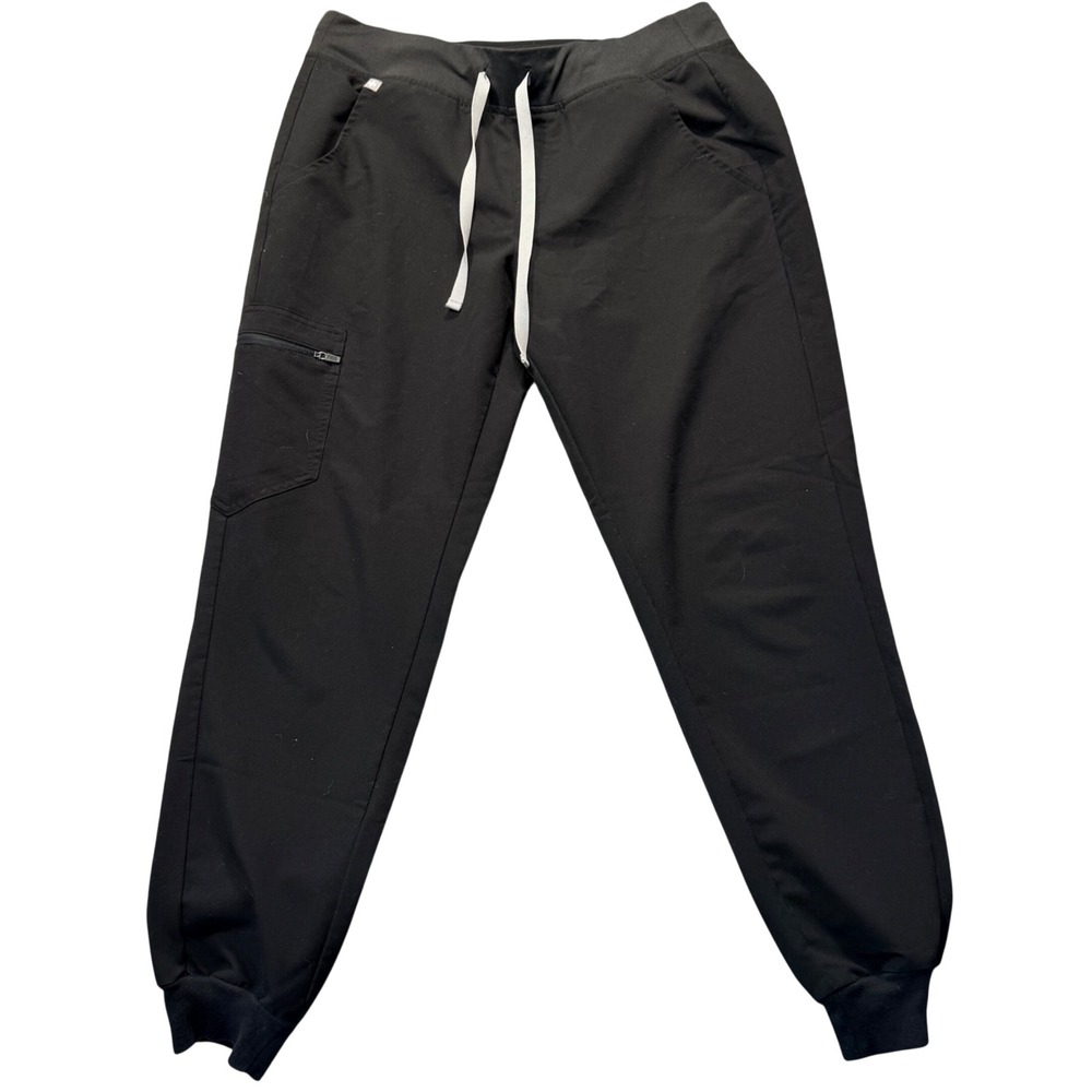 FIGS Technical Collection Zamora Jogger Scrub Pants Black Medium W18SW2005 EUC